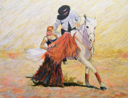 Flamenco, egg tempera